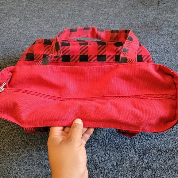 Disneyland 2019 Christmas Holiday Red Mickey & Minnie Tote Bag Disney Parks - Picture 7 of 13